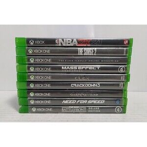 MICROSOFT XBOX ONE 9 GAME BUNDLE LOT BATTLEFRONT MASS EFFECT NEED FOR SPEED
